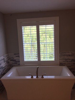 Composite Plantation Shutters In Bathroom Done In Fenton