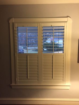 Plantation Shutter With Divider Rail In Glendale