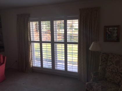 Plantation Shutters Hidden Tilt With Divider Rail In Chesterfield