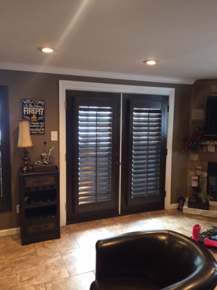 Plantation Shutters Over French Doors In Ballwin