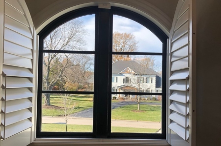 Exquisite Arch Top Plantation Shutters On Oak Springs Lane In Town & Country, MO