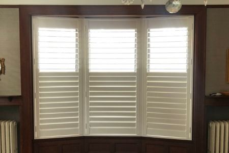 Impressive Plantation Shutters On A Bay Window On Westminster Place In St. Louis, MO