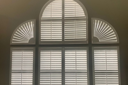 Arch Top Plantation Shutters On Summit Estates Drive In St. Paul, MO