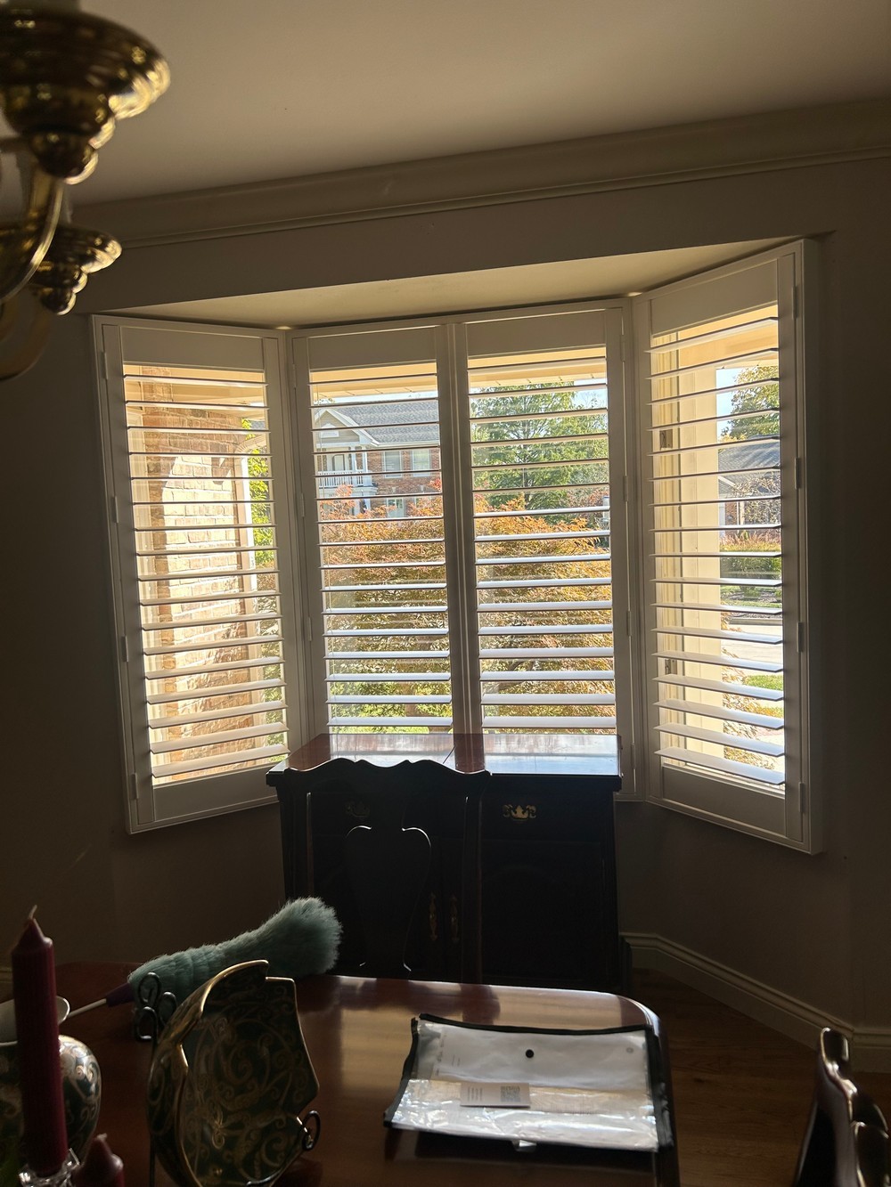 Lovely Plantation Shutters Over Bay Window on Trapp Ridge Ct in Chesterfield, MO