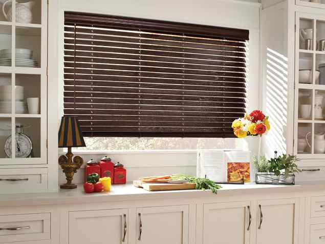 Parkland reflections wood blinds charcoal